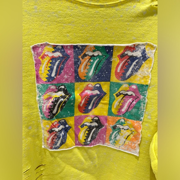 Rolling Stones vibrant yellow sweat top - Picture 3 of 4